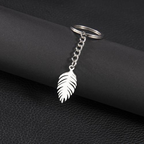 Stainless Steel Key Clasp, 304 Stainless Steel, Leaf, plated, fashion jewelry, Sold By PC