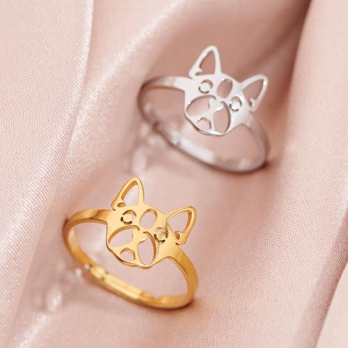 Stainless Steel Finger Ring, 304 Stainless Steel, Animal, plated, Adjustable & different styles for choice & for woman, more colors for choice, inner diameter:17~20mm, Sold By PC