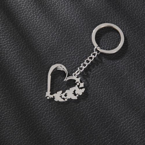 Stainless Steel Key Clasp, 304 Stainless Steel, Heart, plated, fashion jewelry, Sold By PC