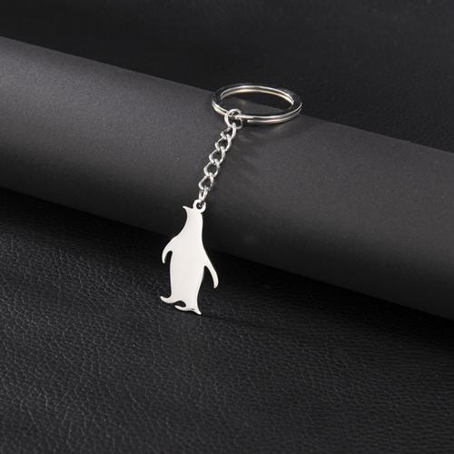 Stainless Steel Key Clasp, 304 Stainless Steel, Penguin, plated, fashion jewelry, Sold By PC