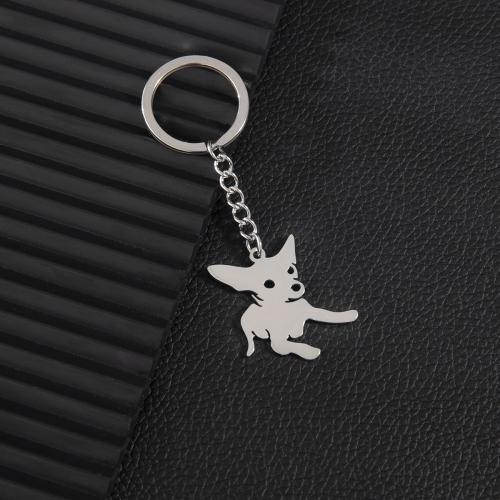 Stainless Steel Key Clasp, 304 Stainless Steel, Dog, plated, fashion jewelry, Sold By PC