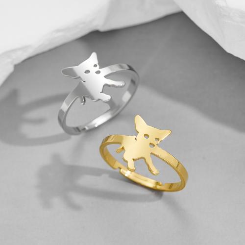 Stainless Steel Finger Ring, 304 Stainless Steel, Animal, plated, Adjustable & different styles for choice & for woman, more colors for choice, inner diameter:17~20mm, Sold By PC