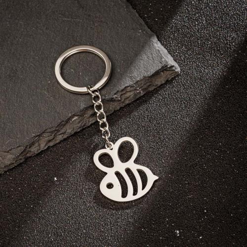 Stainless Steel Key Clasp, 304 Stainless Steel, Bee, plated, fashion jewelry, Sold By PC