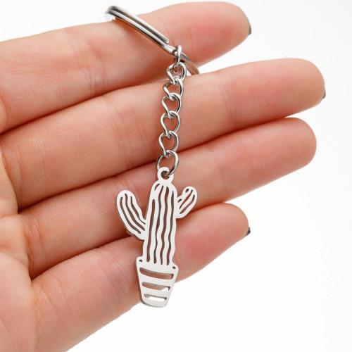 Ruostumaton teräs Key Lukko, 304 Stainless Steel, Opuntia Stricta, päällystetty, muoti korut, Myymät PC