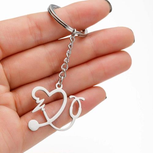 Stainless Steel Key Clasp, 304 Stainless Steel, Heart, plated, fashion jewelry, Sold By PC