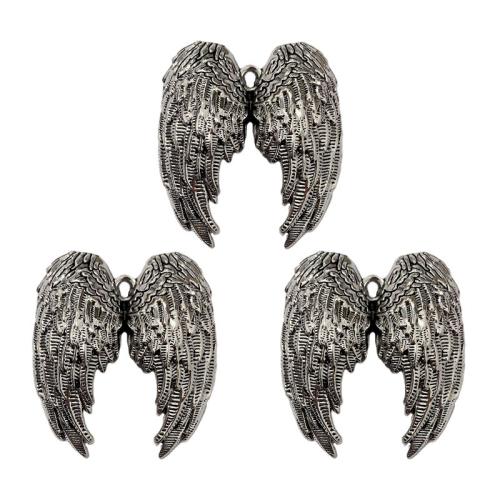 Wing Shaped Tibetan Style Pendants, antique silver color plated, DIY, 100PCs/Bag, Sold By Bag