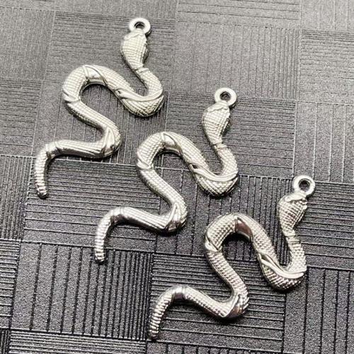 Pendentifs animaux en alliage de zinc, serpent, Placage, DIY, 55x24mm, 100PC/sac, Vendu par sac