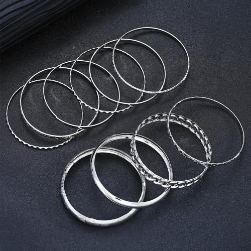 Tibetan Style Bangle, plated, 10 pieces & fashion jewelry & for woman, original color, Sold By Set