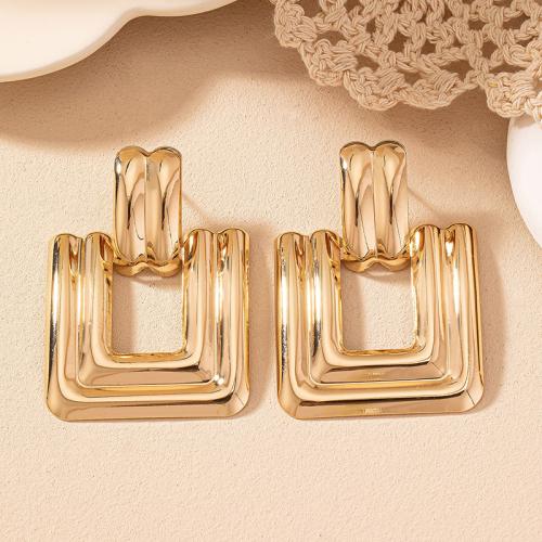 Tibetan Style Stud Earring, plated, for woman, gold, Sold By Pair