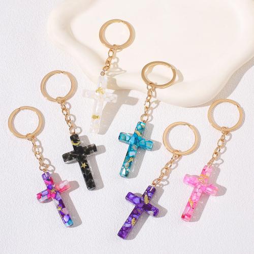 Tibetan Style Key Clasp, with Resin, epoxy gel, portable & multifunctional, more colors for choice, Sold By PC