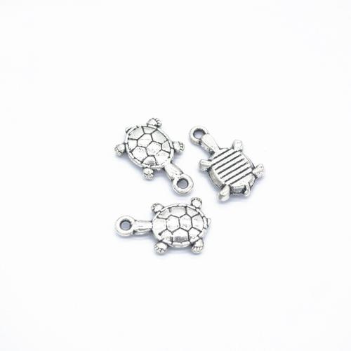 Zinklegierung Tier Anhänger, Schildkröter, plattiert, DIY, keine, 19x11mm, 100PCs/Tasche, verkauft von Tasche