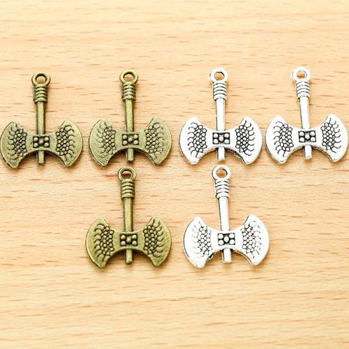 Zinklegering Tool Hangers, Zinc Alloy, Axe, plated, DIY, meer kleuren voor de keuze, 21.50x16mm, 100pC's/Bag, Verkocht door Bag