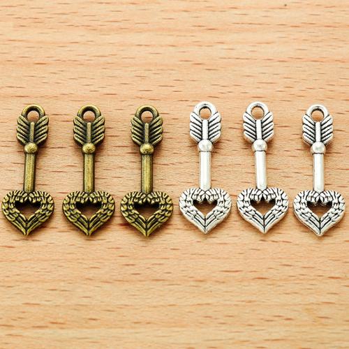 Tibetan Style Pendants, Arrow, plated, DIY, more colors for choice, 25x9mm, 100PCs/Bag, Sold By Bag