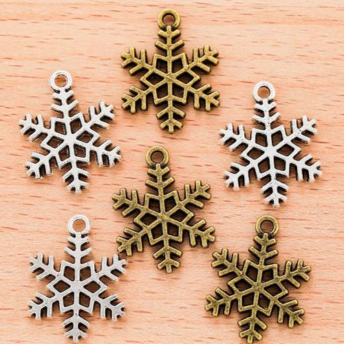 Tibetan Style Pendants, Snowflake, plated, DIY, more colors for choice, 22x17mm, 100PCs/Bag, Sold By Bag