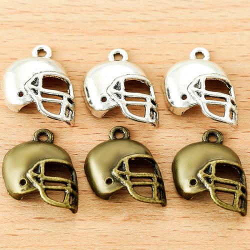 Tibetan Style Pendants, Helmet, plated, DIY, more colors for choice, 20.50x14.50mm, 100PCs/Bag, Sold By Bag