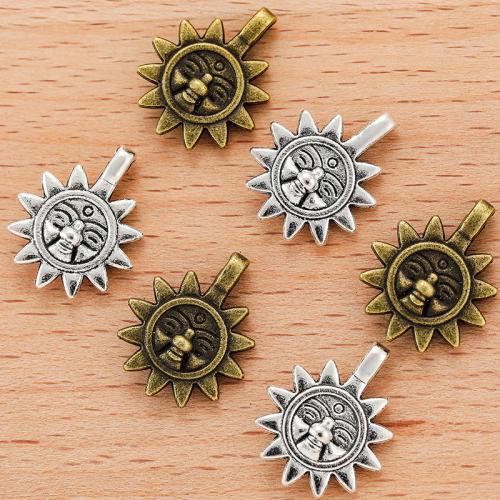 Tibetan Style Pendants, Sun, plated, DIY, more colors for choice, 18x15mm, 100PCs/Bag, Sold By Bag