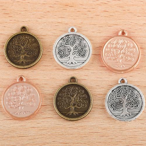 Pendentifs en alliage de zinc, arbre, Placage, DIY, plus de couleurs à choisir, 20x17mm, 100PC/sac, Vendu par sac