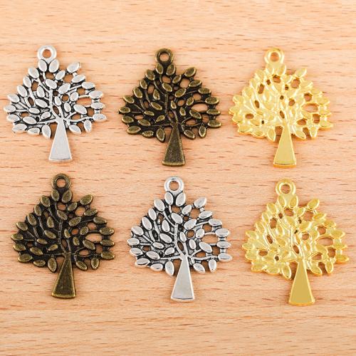 Tibetan Style Pendants, Tree, plated, DIY, more colors for choice, 30x24mm, 100PCs/Bag, Sold By Bag