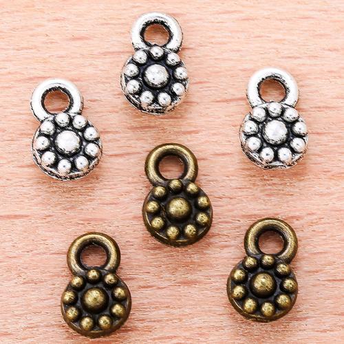 Tibetan Style Flower Pendants, plated, DIY, more colors for choice, 8x9mm, 100PCs/Bag, Sold By Bag