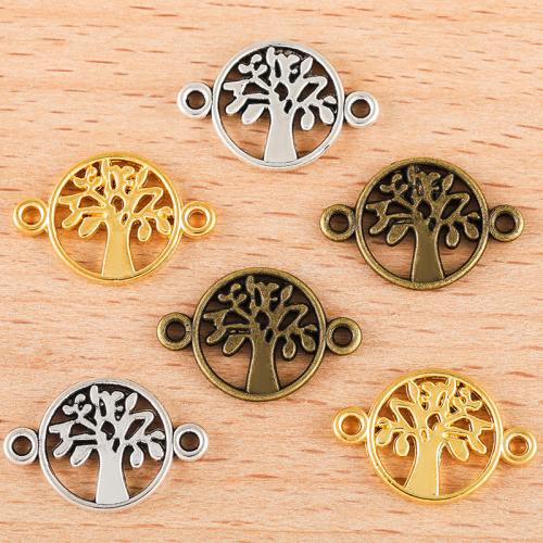 Tibetan Style Connector, Tree, plated, DIY & 1/1 loop, more colors for choice, 18x12mm, 100PCs/Bag, Sold By Bag