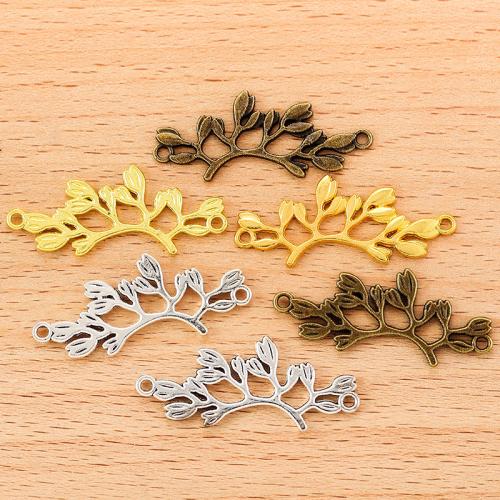 Tibetan Style Connector, Tree, plated, DIY & 1/1 loop, more colors for choice, 38x15mm, 100PCs/Bag, Sold By Bag