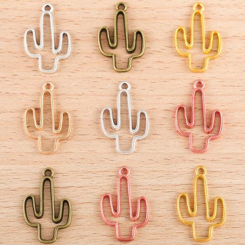 Tibetan Style Pendants, Opuntia Stricta, plated, DIY, more colors for choice, 25x16mm, 100PCs/Bag, Sold By Bag