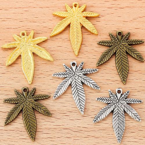 Tibetan Style Leaf Pendants, Maple Leaf, plated, DIY, more colors for choice, 100PCs/Bag, Sold By Bag