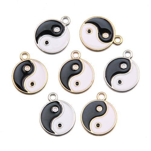 Tibetan Style Enamel Pendants, with enamel, plated, DIY, more colors for choice, 17x21mm, 100PCs/Bag, Sold By Bag