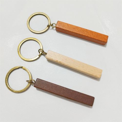 Tibetan Style Key Clasp, Wood, with Tibetan Style, Unisex, more colors for choice, 65x10mm, Sold By PC