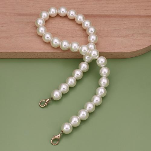 Fashion Luggage and Bag Accessories, Plastic Pearl, with Tibetan Style, DIY & different size for choice, white, Sold By PC