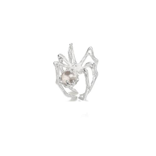 aleación de zinc Anillo de dedo Cuff, con Vidrio, Araña, Diseño de Halloween & Joyería & diferentes estilos para la opción & para mujer, Vendido por UD