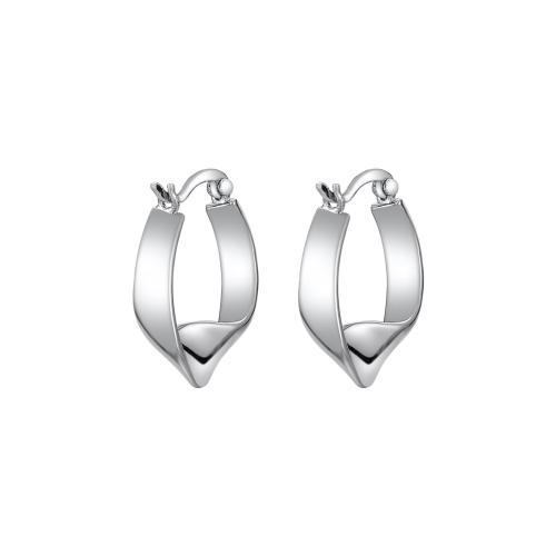 925 Sterling Silver Hoop Earrings, fashion jewelry & for woman, Inner Diameter:Approx 13mm, Sold By Pair