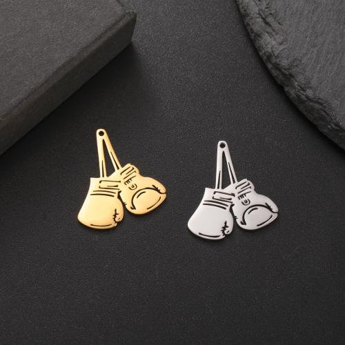 Stainless Steel Pendants, 304 Stainless Steel, Boxing Glove, gold color plated, DIY, more colors for choice, 100PCs/Bag, Sold By Bag