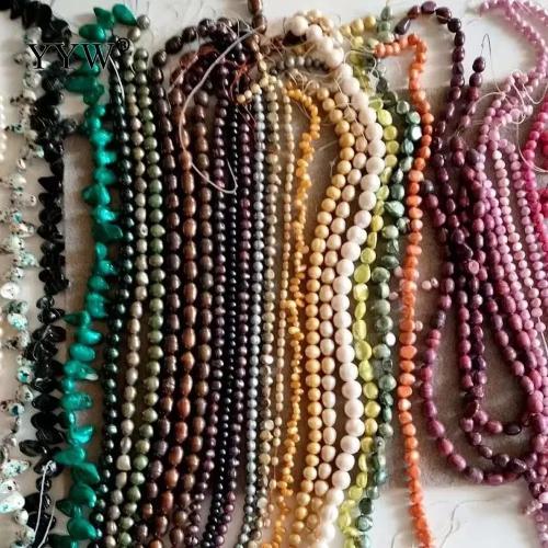 Natural Freshwater Pearl Loose Beads, DIY & different size for choice, more colors for choice, pearl size 6-10mm, Sold By G