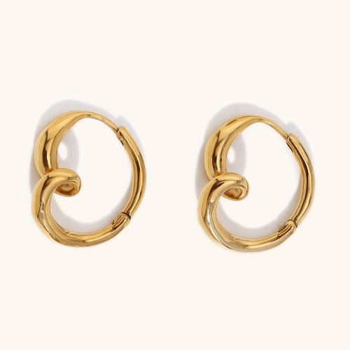 Stainless Steel Lever Back Earring, 304 Stainless Steel, Heart, 18K gold plated, fashion jewelry & for woman, Sold By Pair