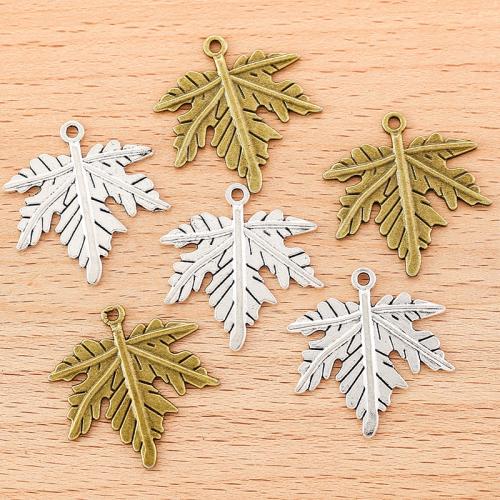 Tibetan Style Leaf Pendants, Maple Leaf, plated, DIY, more colors for choice, 28x28mm, 100PCs/Bag, Sold By Bag