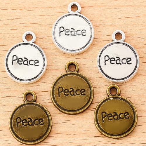 Tibetan Style Pendants, Round, plated, DIY, more colors for choice, 17x13mm, 100PCs/Bag, Sold By Bag