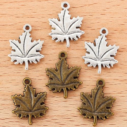 Tibetan Style Leaf Pendants, Maple Leaf, plated, DIY, more colors for choice, 19x15mm, 100PCs/Bag, Sold By Bag