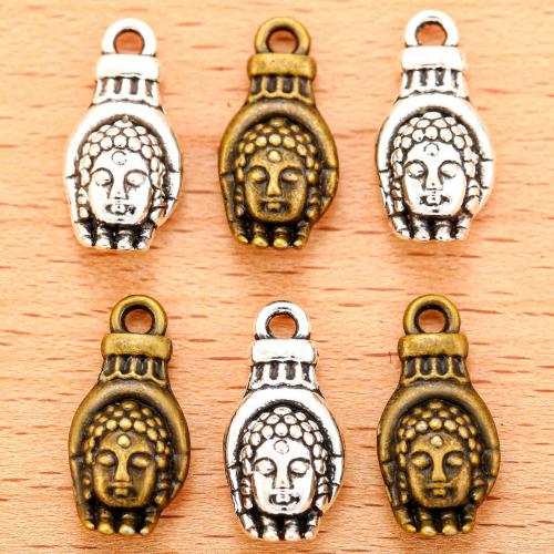 Ciondoli in lega di zinco, lega in zinco, Budda, placcato, DIY, nessuno, 18x8mm, 100PC/borsa, Venduto da borsa