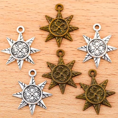 Tibetan Style Pendants, Sun, plated, DIY, more colors for choice, 23x18mm, 100PCs/Bag, Sold By Bag