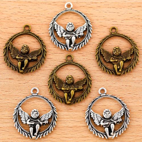 Tibetan Style Pendants, Angel, plated, DIY, more colors for choice, 30x25mm, 100PCs/Bag, Sold By Bag