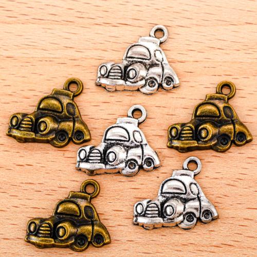 Vehicle Shaped Zinc Alloy Pendants Car plated DIY Sold By Bag