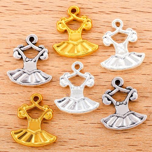 Tibetan Style Pendants, Skirt, plated, DIY, more colors for choice, 15x13mm, 100PCs/Bag, Sold By Bag