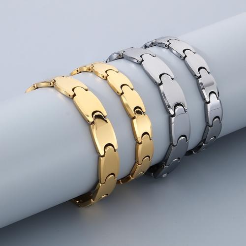 Unisex Bracelet, Tungsten Steel, with Magnet, plated, different size for choice, more colors for choice, Sold By PC