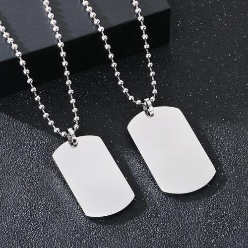 Stainless Steel Jewelry Necklace 304 Stainless Steel silver color plated & for man Sold By PC