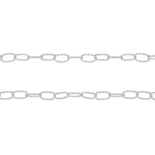 925 Sterling Silver Chains, cross chain & DIY, 6.50mm, Sold By G