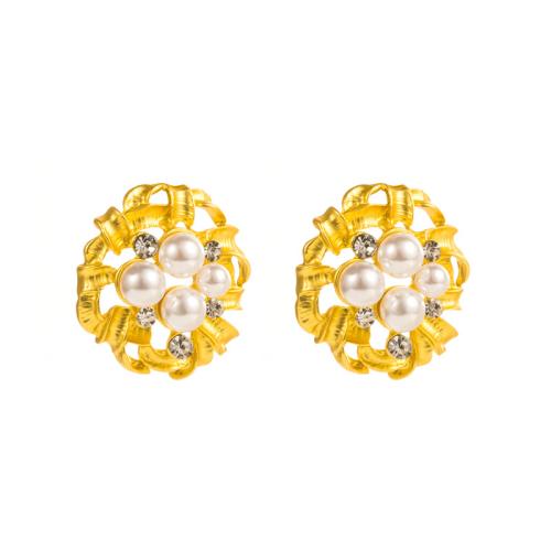 Boucle d'oreille Acier Titane, bijoux de mode & styles différents pour le choix & pavé de micro zircon & pour femme, plus de couleurs à choisir, Vendu par paire