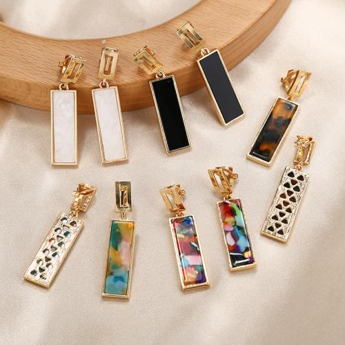 Tibetan Style Drop Earrings, with Resin, fashion jewelry & for woman, more colors for choice, 46x9mm, Sold By Pair