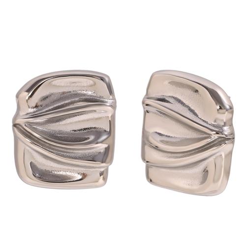 Stainless Steel Stud Earrings, 304 Stainless Steel, Vacuum Ion Plating, for woman, more colors for choice, Sold By Pair