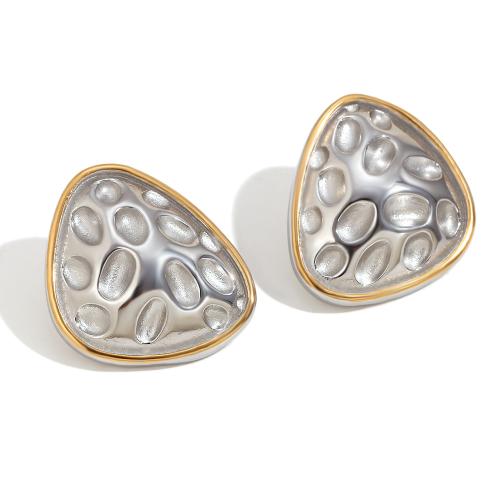 Stainless Steel Stud Earrings, 304 Stainless Steel, Vacuum Ion Plating, for woman, more colors for choice, Sold By Pair